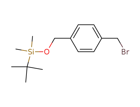 Molecular Structure of 125320-20-9 (Silane, [[4-(bromomethyl)phenyl]methoxy](1,1-dimethylethyl)dimethyl-)