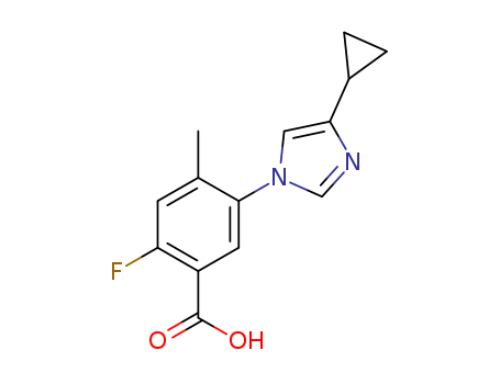 Benzoic acid 5-[4-cyclonpropyl-1H-imidazol-1-yl]-2-fluoro-4-methyl hcl