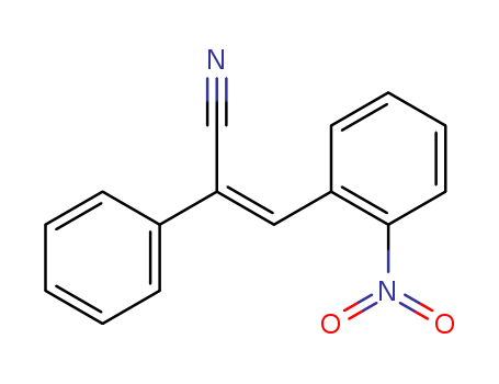 Molecular Structure of 136036-43-6 (Benzeneacetonitrile, a-[(2-nitrophenyl)methylene]-, (Z)-)