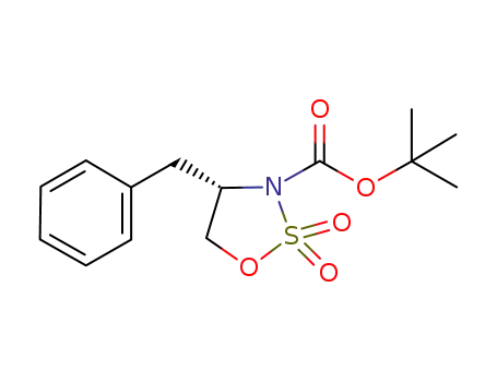 Molecular Structure of 1105712-07-9 ((S)-tert-butyl 4-benzyl-1,2,3-oxathiazolidine-3-carboxylate 2,2-dioxide)