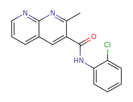 Molecular Structure of 112697-70-8 (1,8-Naphthyridine-3-carboxamide, N-(2-chlorophenyl)-2-methyl-)