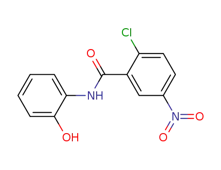 Molecular Structure of 16398-07-5 (2-chloro-N-(2-hydroxyphenyl)-5-nitrobenzamide)
