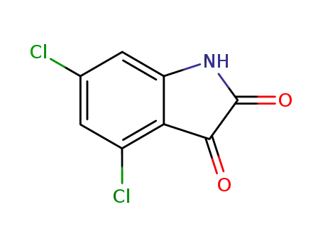 Molecular Structure of 18711-15-4 (4,6-DICHLORO-1H-INDOLE-2,3-DIONE)