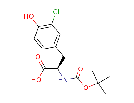 Molecular Structure of 478183-57-2 (N-BOC-3-CHLORO-D-TYROSINE)