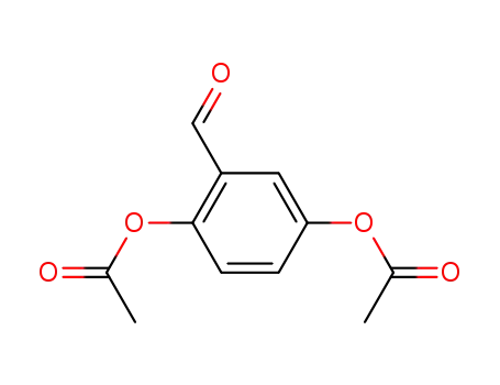 Molecular Structure of 3524-69-4 (Benzaldehyde, 2,5-bis(acetyloxy)-)