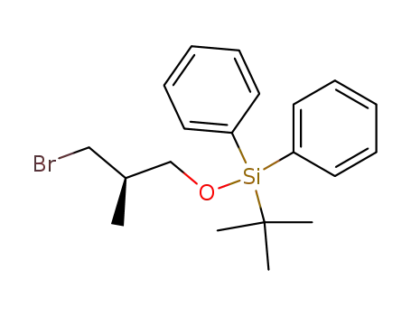 Molecular Structure of 186642-08-0 ((R)-1-bromo-3-(tert-butyldiphenylsilyloxy)-2-methylpropane)