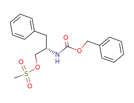 Carbamic acid, [1-[[(methylsulfonyl)oxy]methyl]-2-phenylethyl]-,
phenylmethyl ester, (S)-