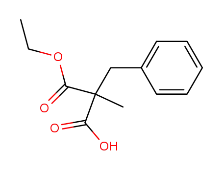 Molecular Structure of 113741-16-5 (Propanedioic acid, methyl(phenylmethyl)-, monoethyl ester)
