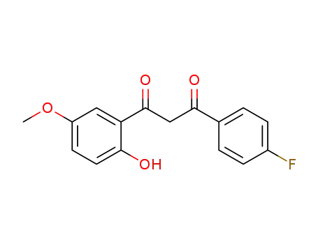 Molecular Structure of 312607-68-4 (1-(4-fluorophenyl)-3-(2-hydroxy-5-methoxyphenyl)propane-1,3-dione)
