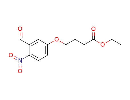 Molecular Structure of 94193-35-8 (ethyl 4-((3-formyl-4-nitrophenyl)oxy)butyrate)