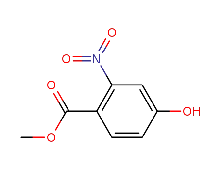 Molecular Structure of 178758-50-4 (Benzoic acid, 4-hydroxy-2-nitro-, methyl ester)