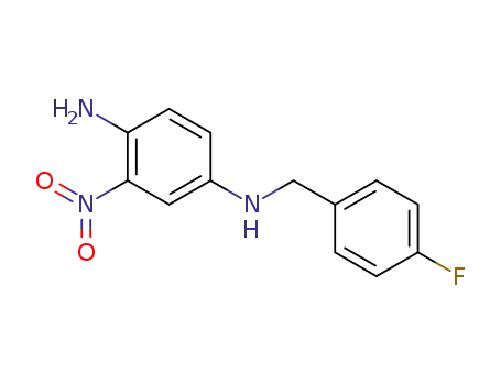 Molecular Structure of 150812-21-8 (2-Amino-5-[(4-fluorobenzyl)amino]-1-nitrobenzene)