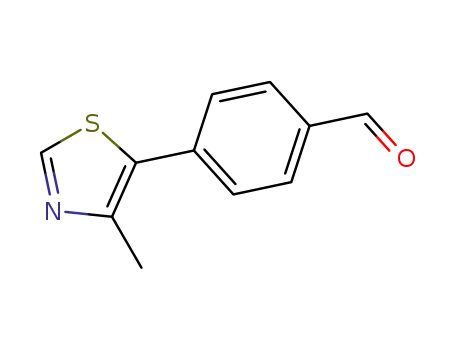 Molecular Structure of 1330767-26-4 (4-(4-methylthiazol-5-yl)benzaldehyde)