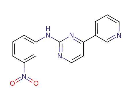Molecular Structure of 152459-75-1 (2-Pyrimidinamine, N-(3-nitrophenyl)-4-(3-pyridinyl)-)