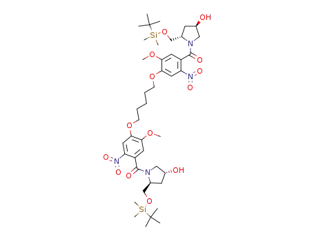 (S,R)-((pentane-1,5-diylbis(oxy))bis(5-methoxy-2-nitro-4,1-phenylene))bis(((2S,4R)-2-(((tert-butyldimethylsllyl)oxy)methyl)-4-hydroxypyrrolidin-1-yl) methanone)