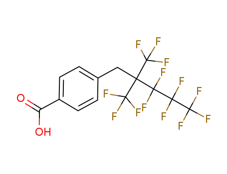 Molecular Structure of 104554-43-0 (4-(3,3,4,4,5,5,5-heptafluoro-2,2-bis(trifluoromethyl)pentyl)benzoic acid)