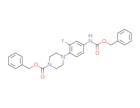 3-Fluoro-4-[4-(benzyloxycarbonyl)piperazino]phenylcarbamic acid benzyl ester