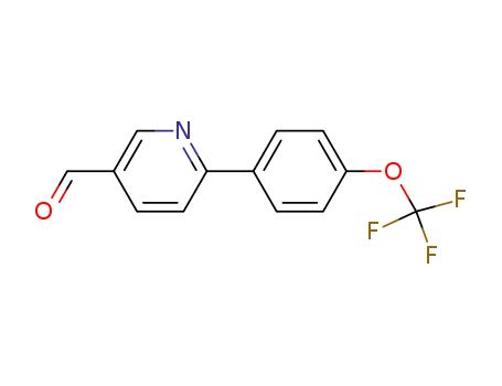 Molecular Structure of 851069-97-1 (6-[4-(TrifluoroMethoxy)phenyl]-3-pyridinecarbaldehyde)