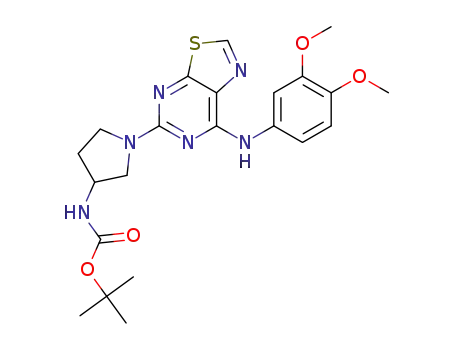 tert-butyl 1-(7-(3,4-dimethoxyphenylamino)thiazolo[5,4-d]pyrimidin-5-yl)pyrrolidin-3-ylcarbamate