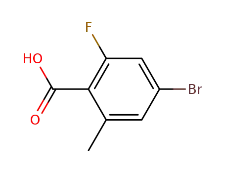 Molecular Structure of 1242157-23-8 (4-BROMO-2-FLUORO-6-METHYLBENZOIC ACID)