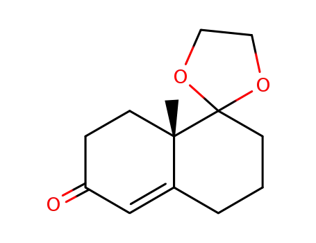 Molecular Structure of 61950-54-7 ((8aS)-1,1-(1,2-ethylenedioxy)-1,2,3,4,6,7,8,8a-octahydro-8a-methyl-6-oxonaphthalene)