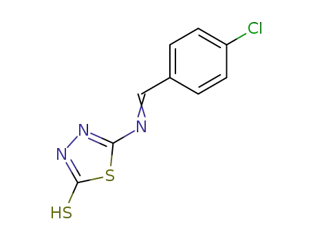 5-[(4-chlorophenyl)methylene]amino-1,3,4-thiadiazole-2-thiol