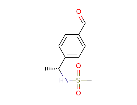 Molecular Structure of 1448682-03-8 ((R)-N-(1-(4-formylphenyl)ethyl)methanesulfonamide)
