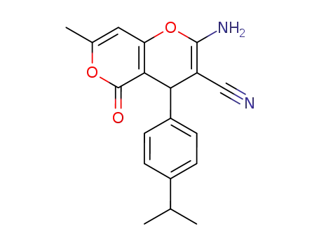 2-amino-7-methyl-5-oxo-4-[4-(propan-2-yl)phenyl]-4H,5H-pyrano[4,3-b]pyran-3-carbonitrile