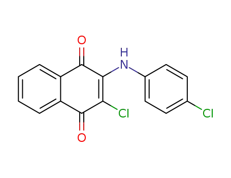 Molecular Structure of 64505-81-3 (2-chloro-3-[(4-chlorophenyl)amino]naphthalene-1,4-dione)