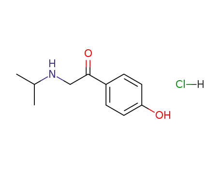 Molecular Structure of 69716-74-1 (1-(4-hydroxy-phenyl)-2-isopropylamino-ethanone; hydrochloride)