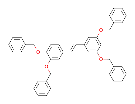 Molecular Structure of 150258-78-9 ((E)-1-<3,4-bis(benzyloxy)phenyl>-2-<3,5-bis(benzyloxy)phenyl>ethene)