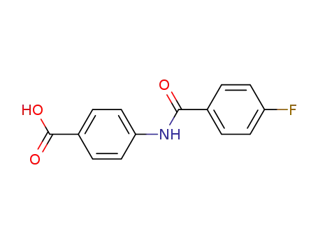 Molecular Structure of 54057-46-4 (4-[(4-fluorobenzoyl)amino]benzoic acid)