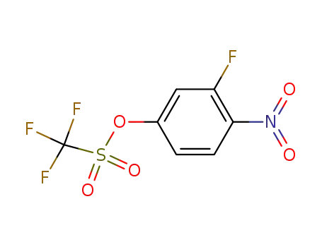 Molecular Structure of 256935-94-1 (trifluoromethanesulfonic acid 3-fluoro-4-nitrophenyl ester)
