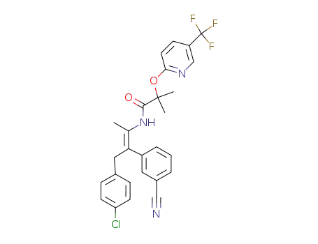 N-[(1Z)-3-(4-chlorophenyl)-2-(3-cyanophenyl)-1-methylprop-1-en-1-yl]-2-methyl-2-{[5-(trifluoromethyl)pyridin-2-yl]oxy}propanamide