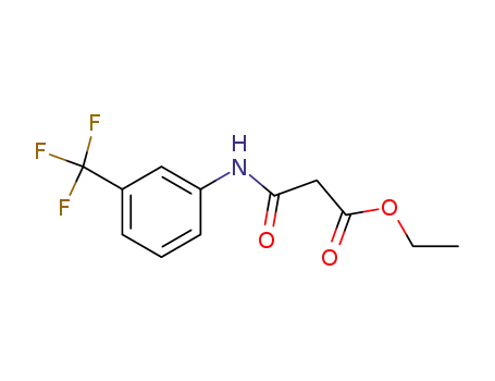 Molecular Structure of 15386-86-4 (ethyl 3-oxo-3-{[3-(trifluoromethyl)phenyl]amino}propanoate)