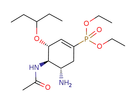 diethyl (3R,4R,5S)-4-acetamido-5-amino-3-(1-ethylpropoxy)-1-cyclohexene-1-phosphonate
