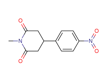 Molecular Structure of 954124-90-4 (1-methyl-4-(4-nitro-phenyl)-piperidine-2,6-dione)