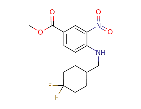 Molecular Structure of 809273-66-3 (methyl {[(4,4-difluorocyclohexyl)methanol]amino}-3-nitrobenzoate)