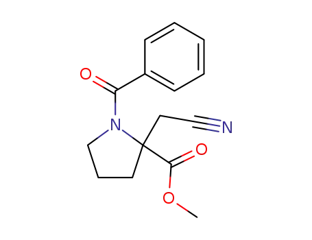 methyl 1-benzoyl-2-(nitrilomethyl)pyrrolidine-2-carboxylate