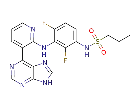 N-(3-(3-(9H-purine-6-yl)pyridin-2-ylamino)-2,4-difluorophenyl) propane-1-sulfonamide