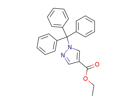 Molecular Structure of 88529-68-4 (1H-Pyrazole-4-carboxylic acid, 1-(triphenylmethyl)-, ethyl ester)