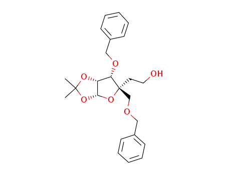 2-((3aR,5R,6S,6aR)-6-(benzyloxy)-5-((benzyloxy)methyl)-2,2-dimethyltetrahydrofuro[2,3-d][1,3]dioxol-5-yl)ethanol