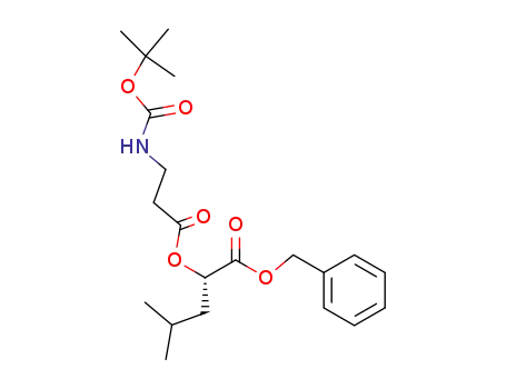 Molecular Structure of 219606-82-3 ((2S,2'R)-benzyl 2-[(3'-{[(tert-butoxy)carbonyl]amino}propionyl)oxy]-4-methylpentanoate)