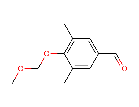 Molecular Structure of 157028-15-4 (4-(methoxymethoxy)-3,5-dimethylbenzaldehyde)