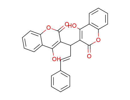 Molecular Structure of 132356-46-8 (2H-1-Benzopyran-2-one, 3,3'-(3-phenyl-2-propenylidene)bis[4-hydroxy-,
(E)-)