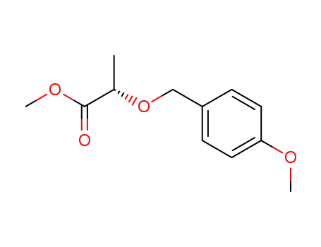 Molecular Structure of 220235-68-7 (Propanoic acid, 2-[(4-methoxyphenyl)methoxy]-, methyl ester, (2S)-)