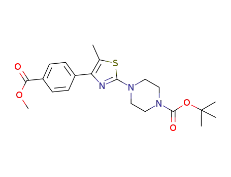 1-Piperazinecarboxylic acid,
4-[4-[4-(methoxycarbonyl)phenyl]-5-methyl-2-thiazolyl]-,
1,1-dimethylethyl ester
