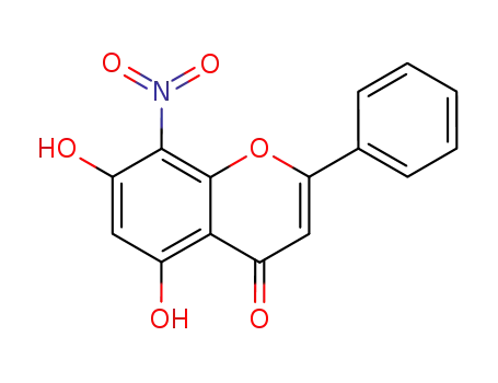 4H-1-Benzopyran-4-one, 5,7-dihydroxy-8-nitro-2-phenyl-