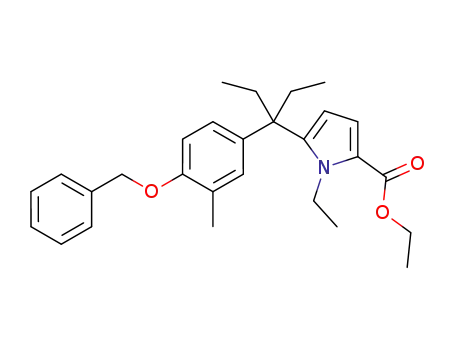 ethyl 5-(3-(4-(benzyloxy)-3-methylphenyl)pentan-3-yl)-1-ethyl-1H-pyrrole-2-carboxylate