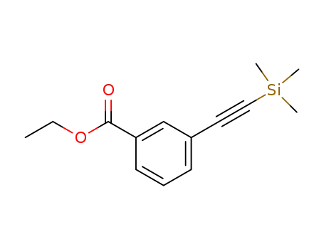 Molecular Structure of 150969-58-7 (Benzoic acid, 3-[(trimethylsilyl)ethynyl]-, ethyl ester)